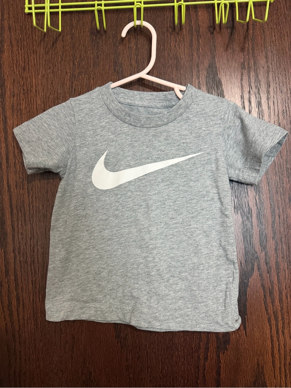 Nike Grey Tee with White Swoosh Logo